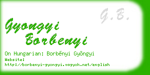 gyongyi borbenyi business card